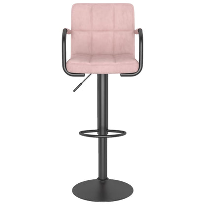 Bancos de bar 2 pcs veludo rosa
