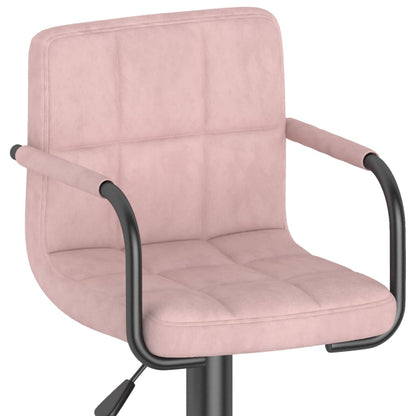 Bancos de bar 2 pcs veludo rosa