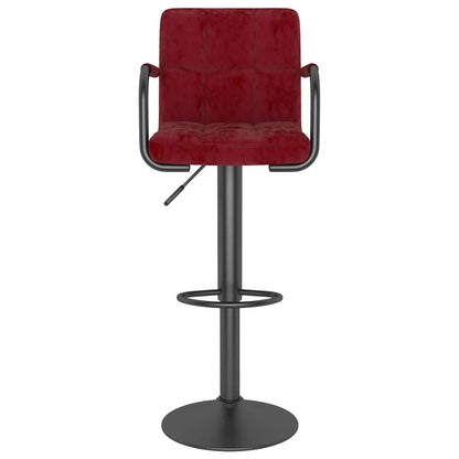 Bancos de bar 2 pcs veludo vermelho tinto