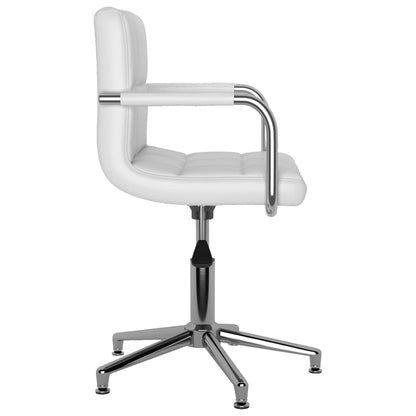 Cadeira de escritório giratória couro artificial branco