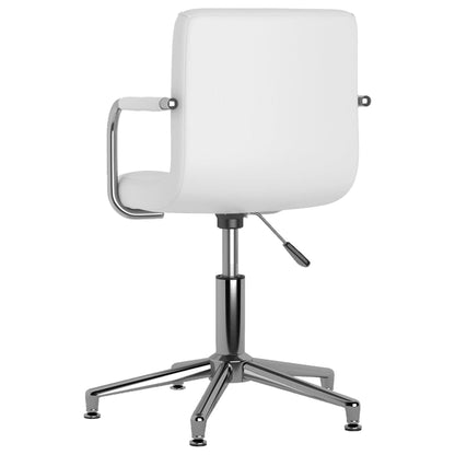 Cadeira de escritório giratória couro artificial branco