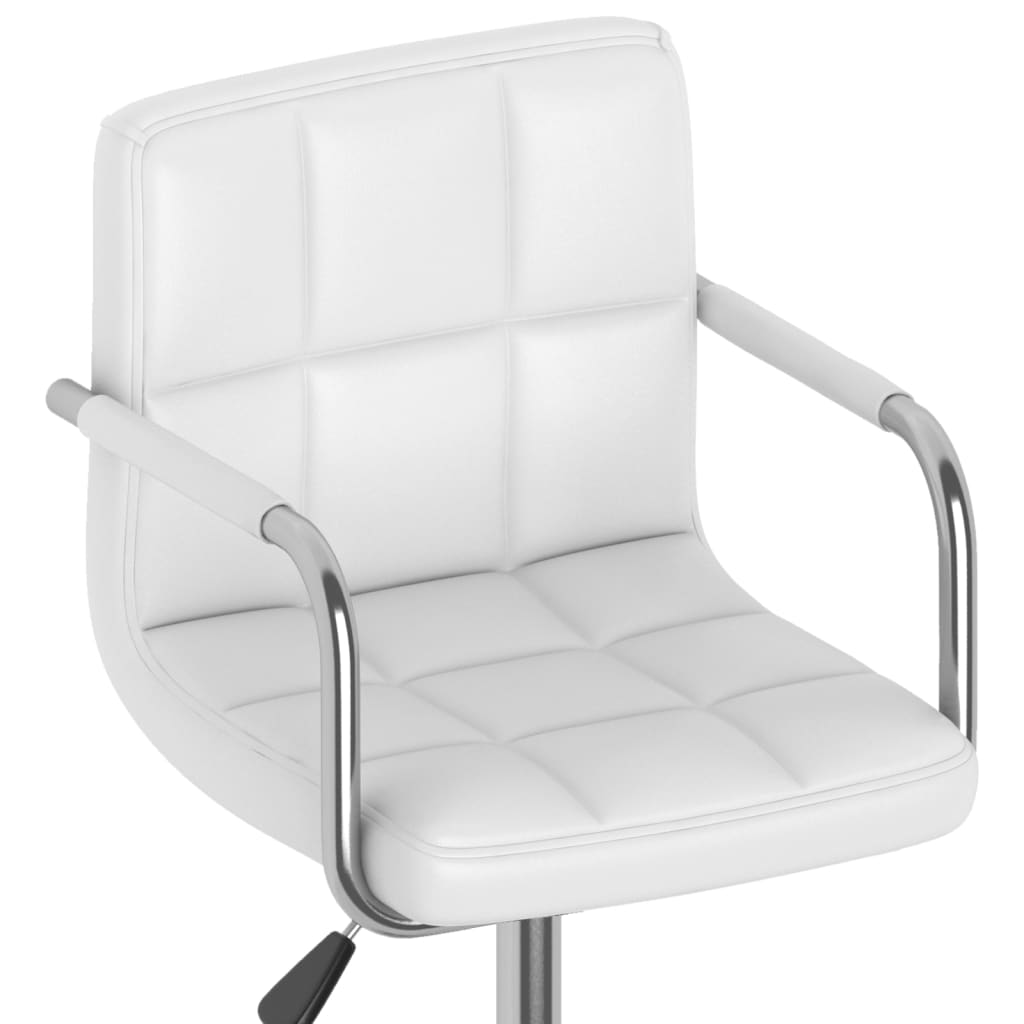 Cadeira de escritório giratória couro artificial branco