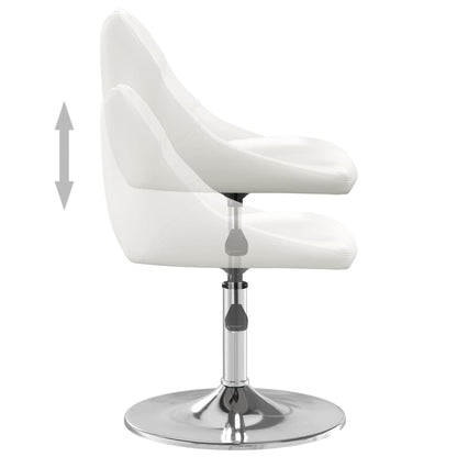 Cadeiras de jantar 2 pcs couro artificial branco