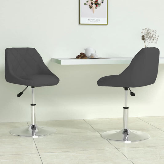 Cadeiras de jantar giratórias 2 pcs veludo preto
