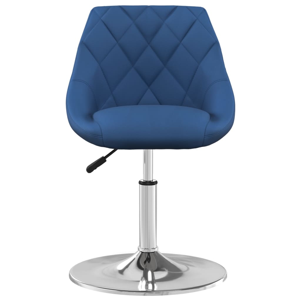 Cadeiras de jantar giratórias 2 pcs veludo azul