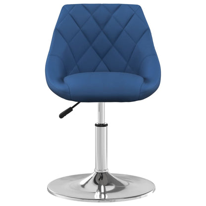 Cadeiras de jantar giratórias 2 pcs veludo azul