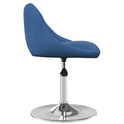 Cadeiras de jantar giratórias 2 pcs veludo azul