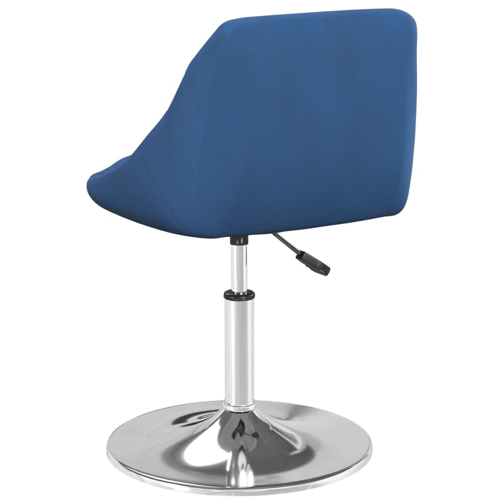 Cadeiras de jantar giratórias 2 pcs veludo azul