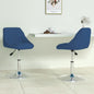 Cadeiras de jantar giratórias 2 pcs veludo azul