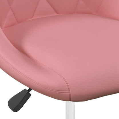 Cadeiras de jantar giratórias 2 pcs veludo rosa