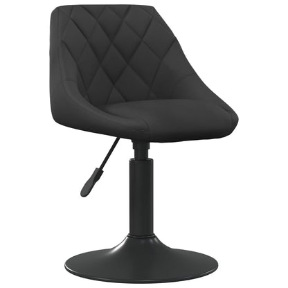 Cadeiras de jantar giratórias 2 pcs veludo preto