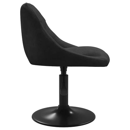 Cadeiras de jantar giratórias 2 pcs veludo preto
