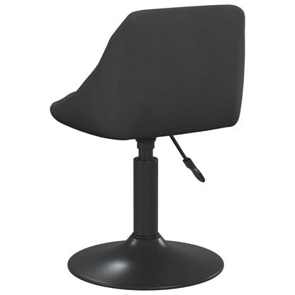 Cadeiras de jantar giratórias 2 pcs veludo preto