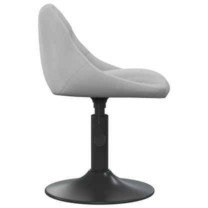 Cadeiras de jantar giratórias 2 pcs veludo cinzento-claro