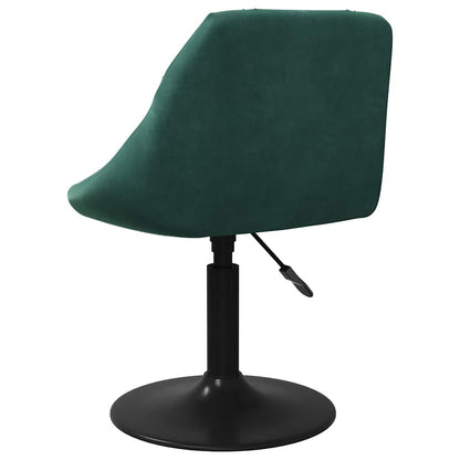 Cadeiras de jantar giratorias 2 pcs veludo verde-escuro