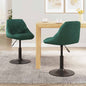 Cadeiras de jantar giratorias 2 pcs veludo verde-escuro