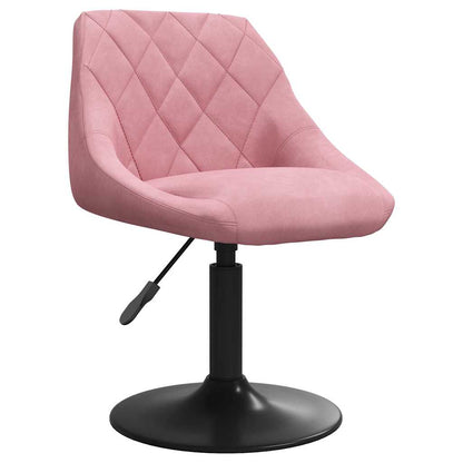 Cadeiras de jantar giratórias 2 pcs veludo rosa
