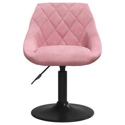 Cadeiras de jantar giratórias 2 pcs veludo rosa