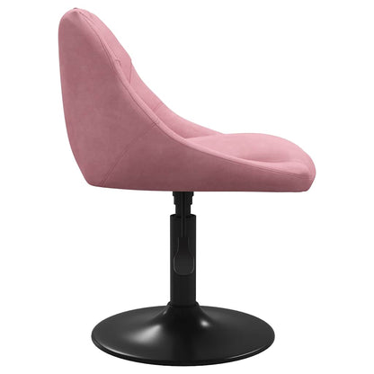 Cadeiras de jantar giratórias 2 pcs veludo rosa