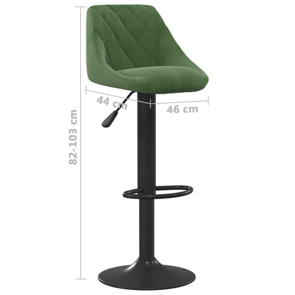 Bancos de bar 2 pcs veludo verde-escuro