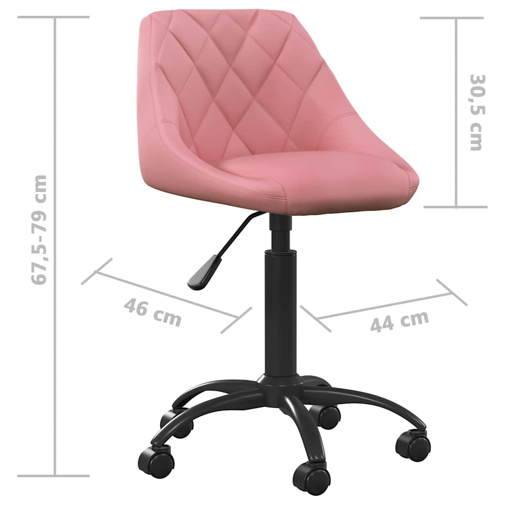 Cadeira de jantar veludo rosa