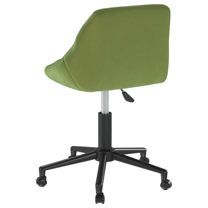 Cadeira de escritório giratória veludo verde-claro