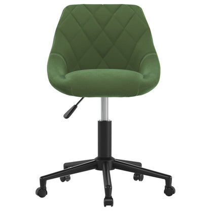 Cadeira de escritório giratória veludo verde-escuro