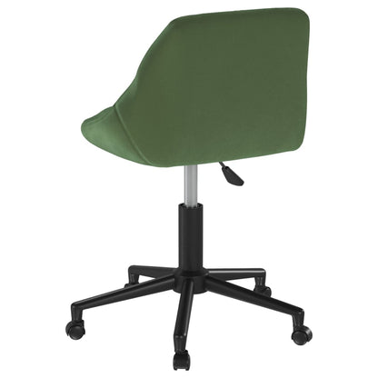 Cadeira de escritório giratória veludo verde-escuro