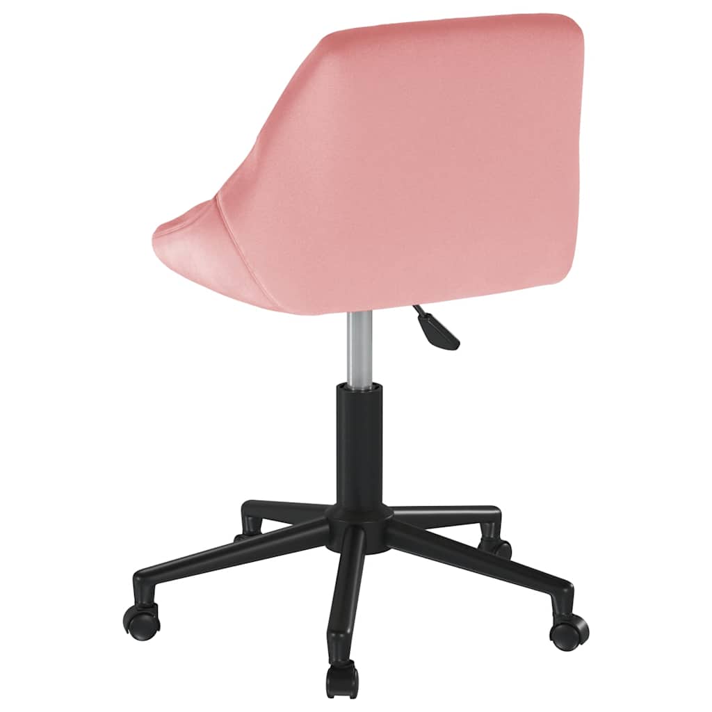Cadeira de escritório giratória veludo rosa