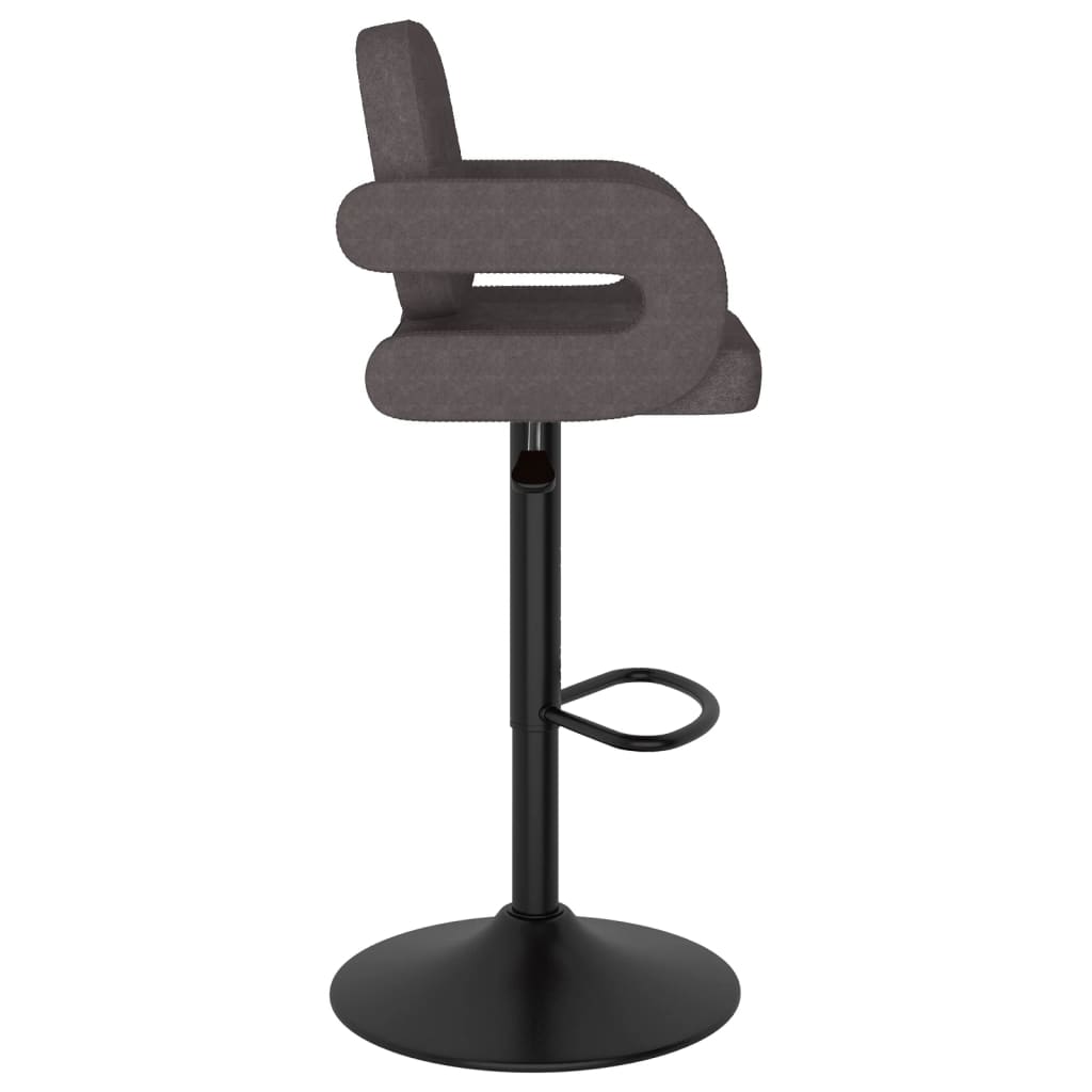 Bancos de bar 2 pcs tecido cinzento-acastanhado