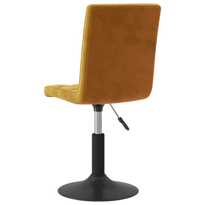 Cadeiras de jantar giratórias 2 pcs veludo castanho