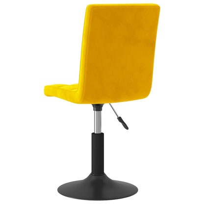 Cadeiras de jantar giratórias 2 pcs veludo amarelo mostarda