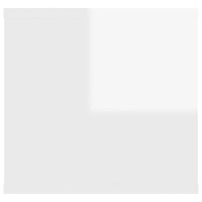 Estante de parede derivados de madeira branco brilhante