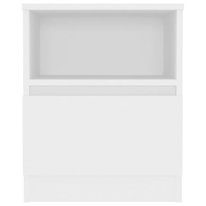 Mesas de cabeceira 2pcs 40x40x50 cm derivados de madeira branco