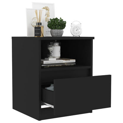 Mesa de cabeceira 40x40x50 cm derivados de madeira preto
