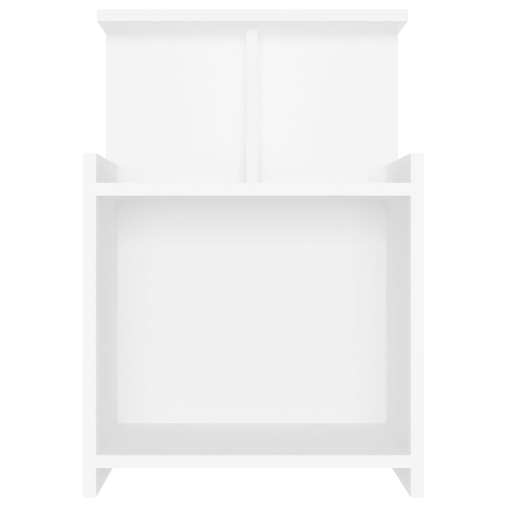 Mesas de cabeceira 2 pcs derivados de madeira branco