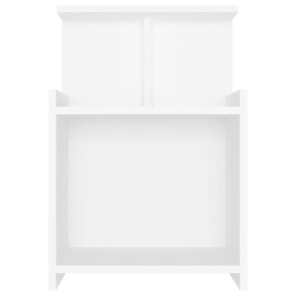 Mesas de cabeceira 2 pcs derivados de madeira branco