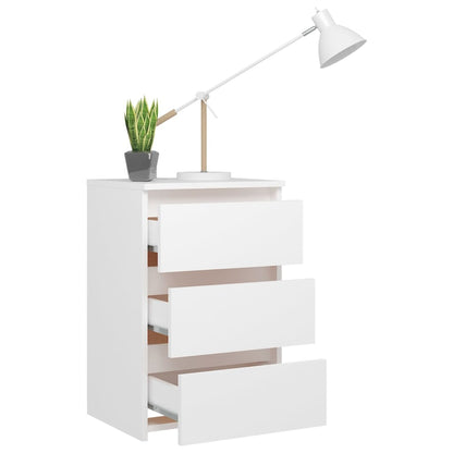Mesa de cabeceira 40x35x62,5 cm derivados de madeira branco