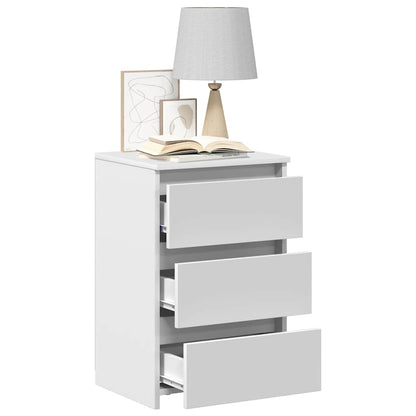 Mesas de cabeceira 2 pcs 40x35x62,5 cm derivados madeira branco