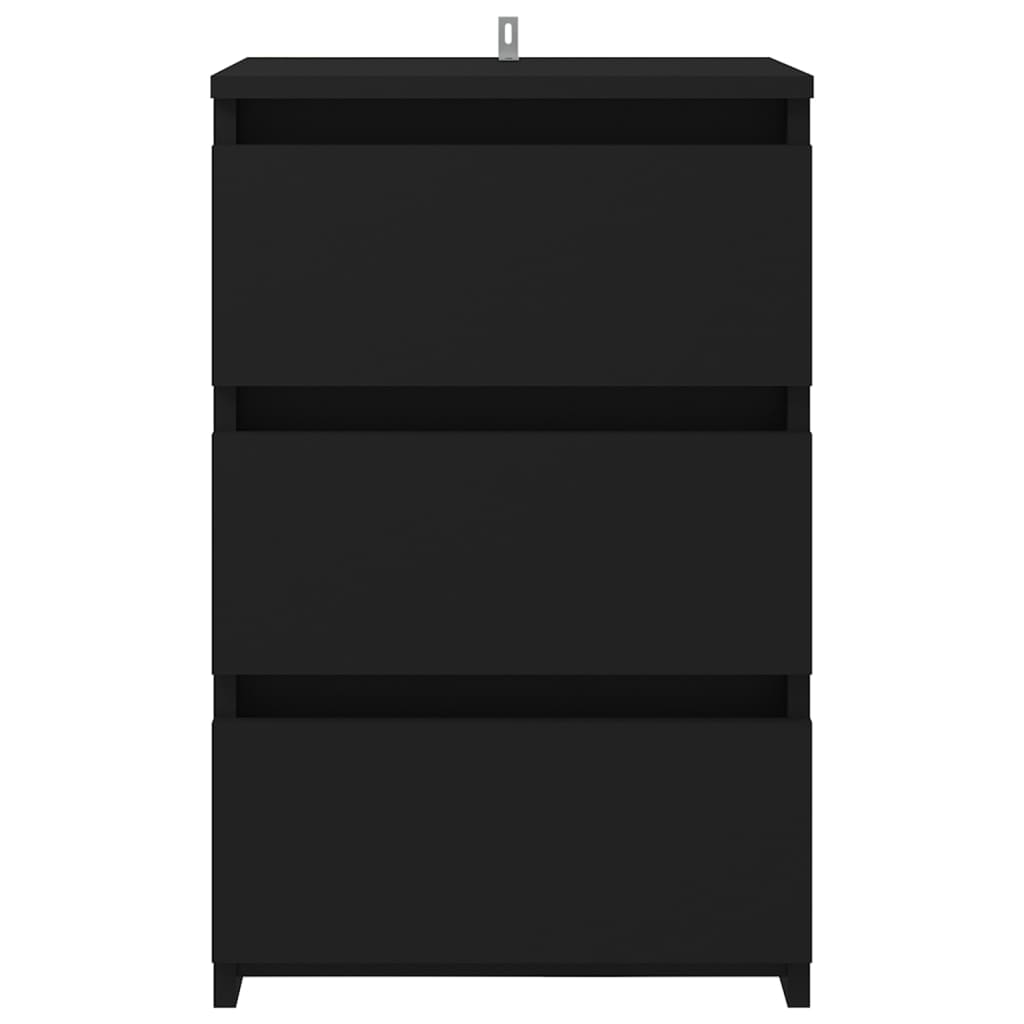 Mesa de cabeceira 40x35x62,5 cm derivados de madeira preto
