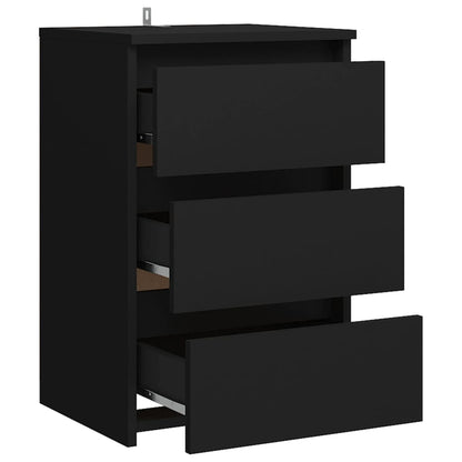 Mesa de cabeceira 40x35x62,5 cm derivados de madeira preto