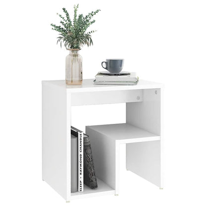 Mesas de cabeceira 2 pcs 40x30x40 cm derivados madeira branco