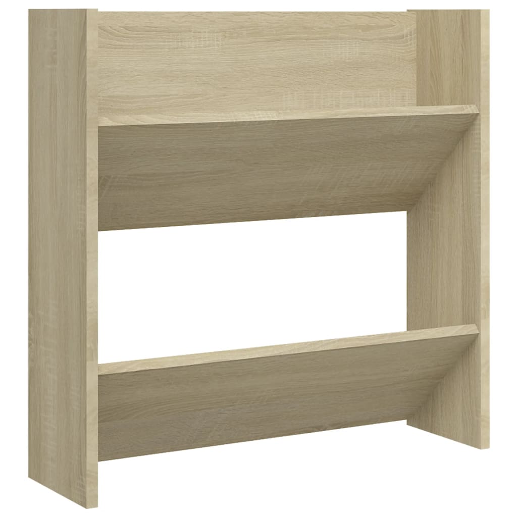 Sapateiras de parede 2 pcs 60x18x60cm contrapl. carvalho sonoma