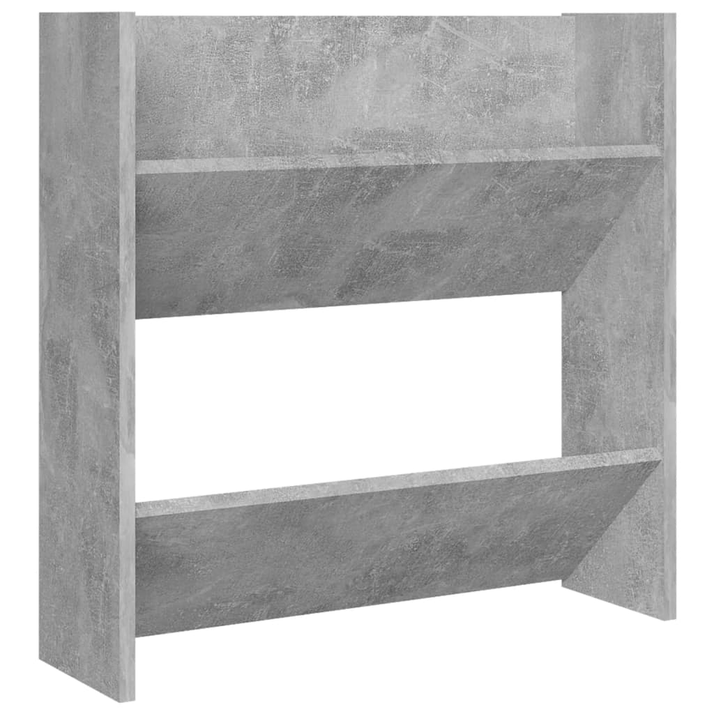 Sapateiras de parede 2 pcs 60x18x60 cm contrapl. cinza cimento