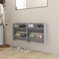 Sapateiras de parede 2 pcs 60x18x60 cm contrapl. cinza cimento