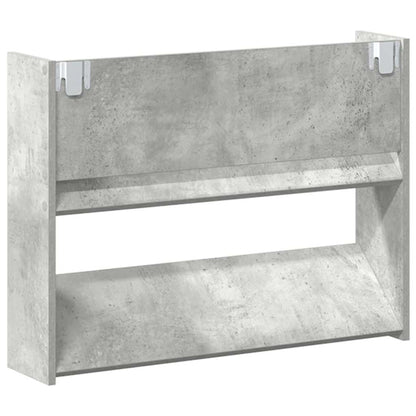 Sapateiras de parede 2 pcs 80x18x60 cm contrapl. cinza cimento