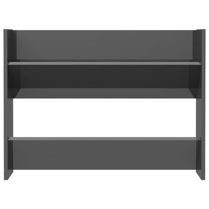 Sapateiras de parede 2pcs derivados de madeira cinza brilhante