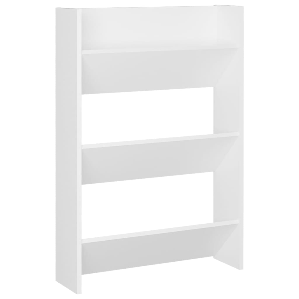 Sapateiras de parede 2 pcs 60x18x90 cm contraplacado branco