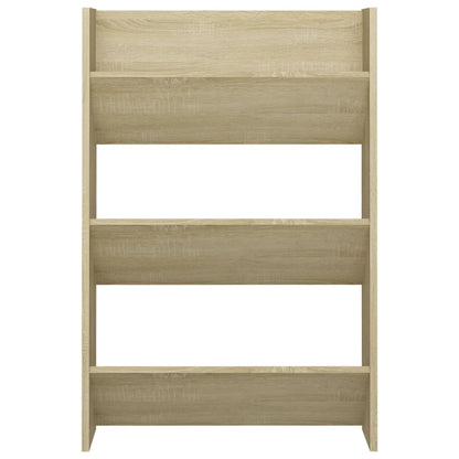 Sapateiras de parede 2 pcs 60x18x90 cm contrap. carvalho sonoma