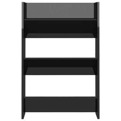 Sapateiras de parede 2pcs derivados de madeira preto brilhante